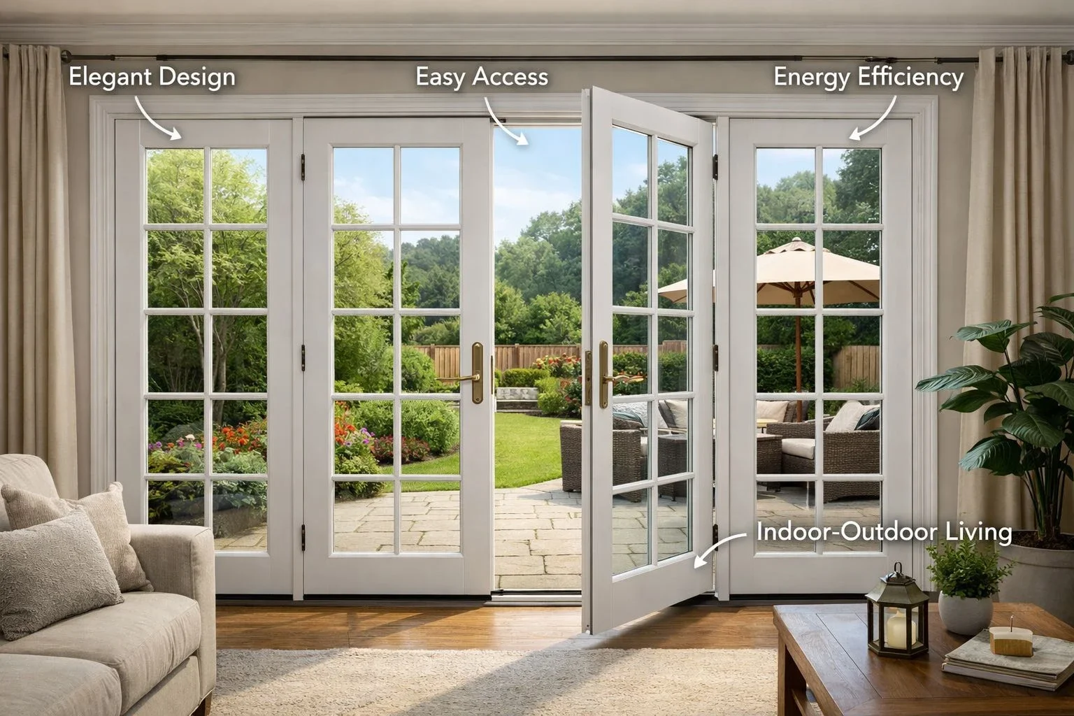 French patio doors transform an entrance into an invitation