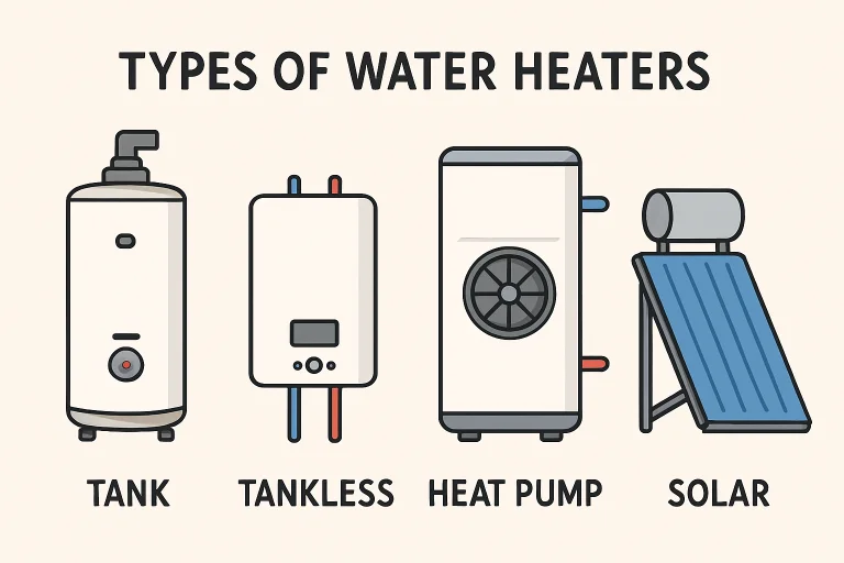 Types of water heaters